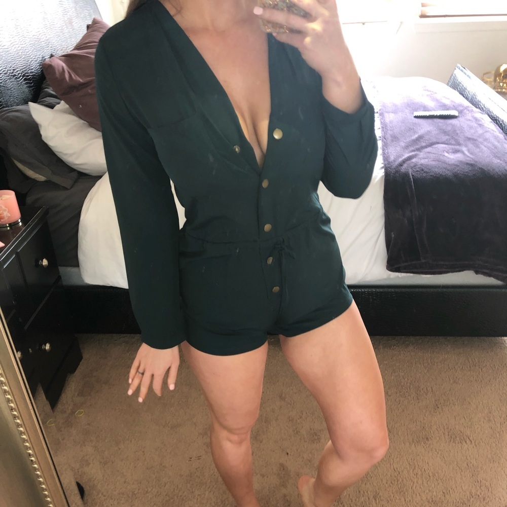 Dark Green Romper M
